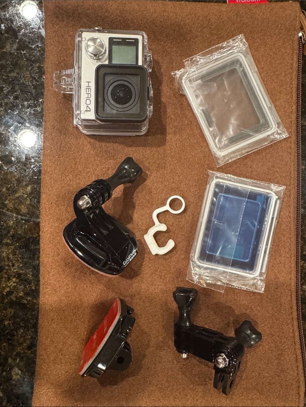 GoPro HERO4 Silver with Black and Silver Mounts and Accessories